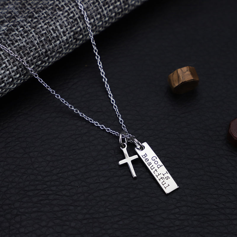 925 Silver Cross Pendant Necklace