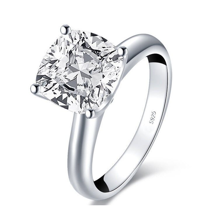 Diamond Wedding Ring - Silver Design S925