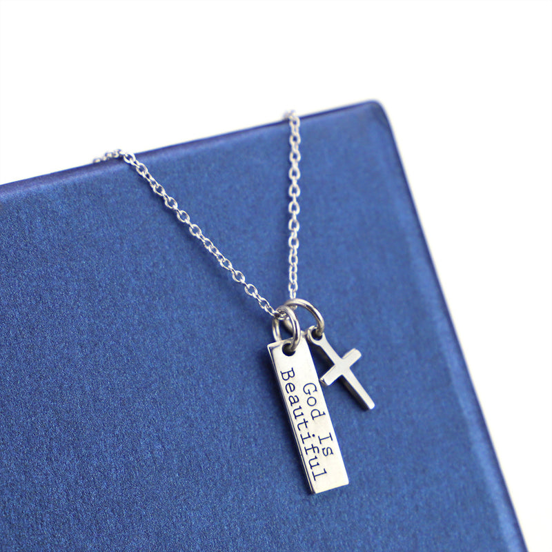 925 Silver Cross Pendant Necklace