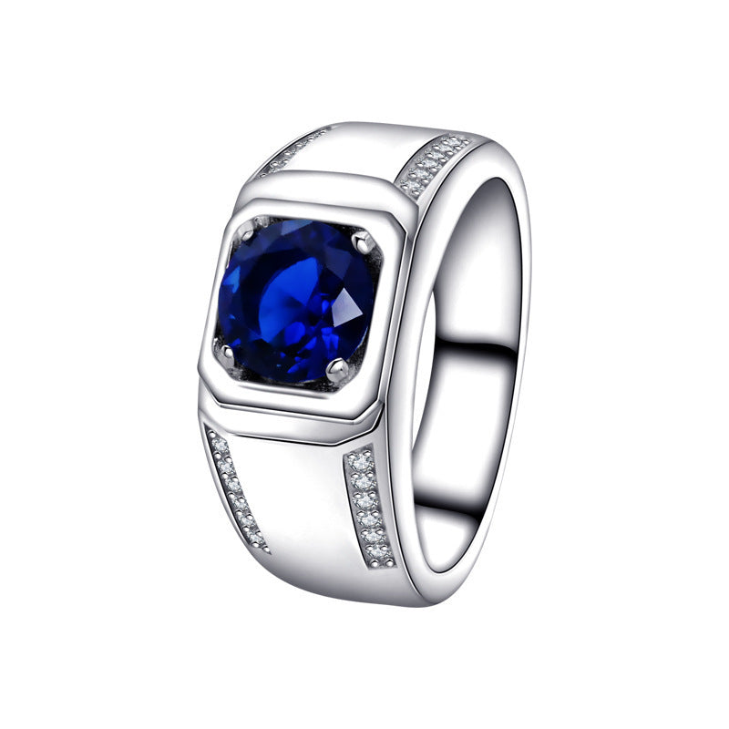 💎 Elegant Blue Gemstone Ring - 925 Sterling Silver 💍