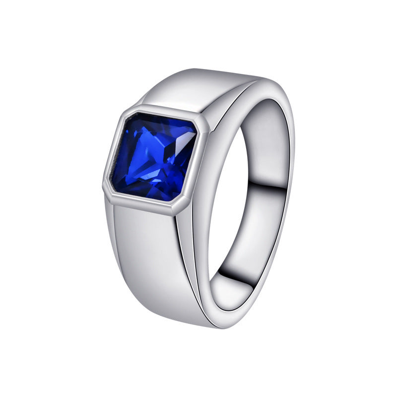 💎 Elegant Blue Gemstone Ring - 925 Sterling Silver 💍