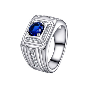 💎 Elegant Blue Gemstone Ring - 925 Sterling Silver 💍