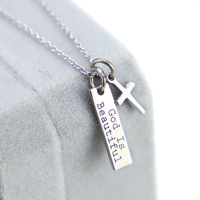 925 Silver Cross Pendant Necklace