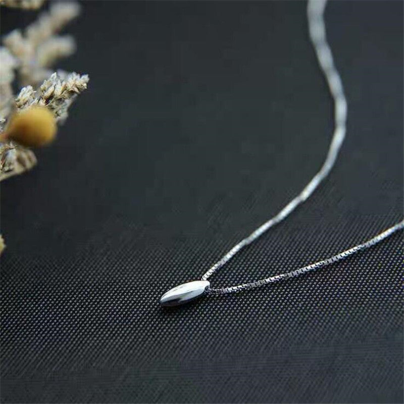 S925 Sterling Silver Small Water Drop-shaped Clavicle Chain Necklace