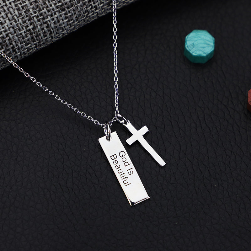 925 Silver Cross Pendant Necklace