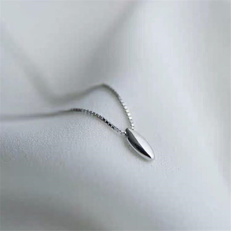 S925 Sterling Silver Small Water Drop-shaped Clavicle Chain Necklace