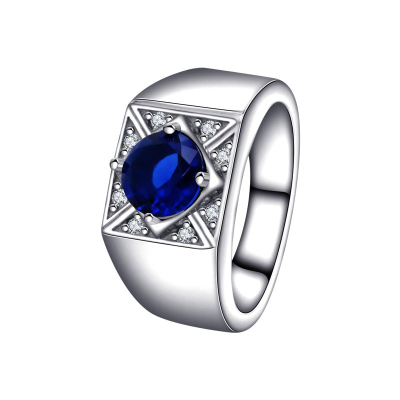 💎 Elegant Blue Gemstone Ring - 925 Sterling Silver 💍