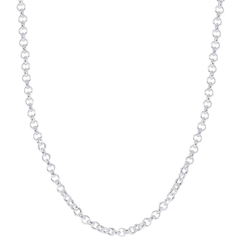 🌸✨ O-shaped Chain Sterling Silver Necklace Pearl Chain ✨🌸