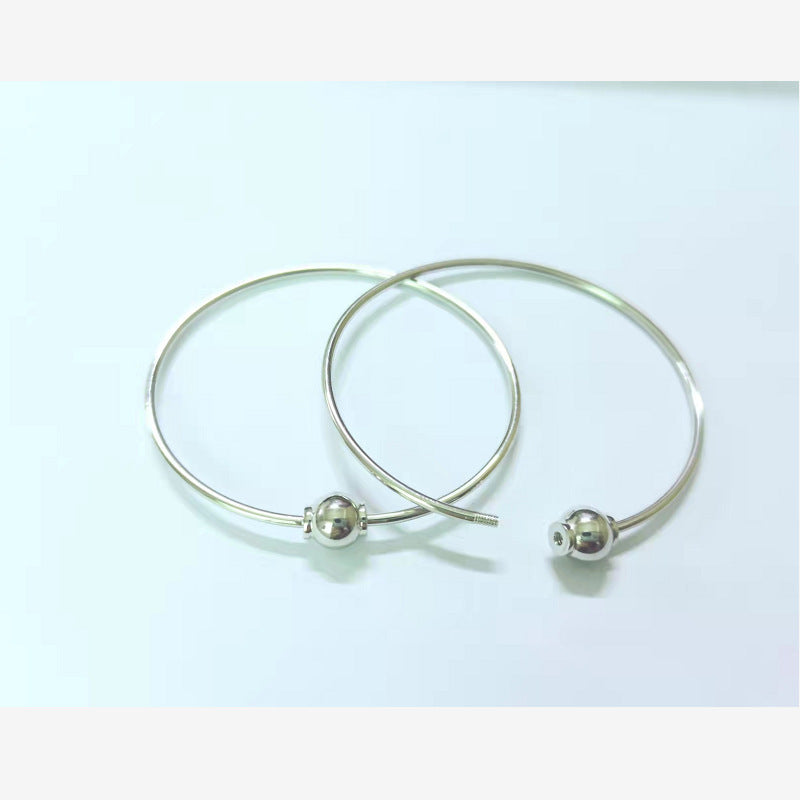 S925 Sterling Silver Screw Movable Bracelet