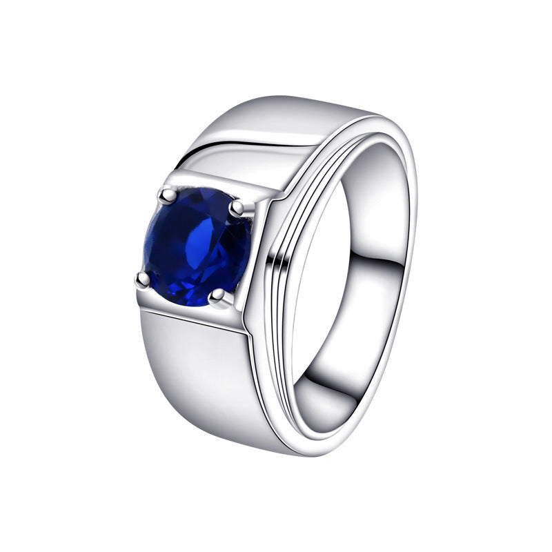 💎 Elegant Blue Gemstone Ring - 925 Sterling Silver 💍